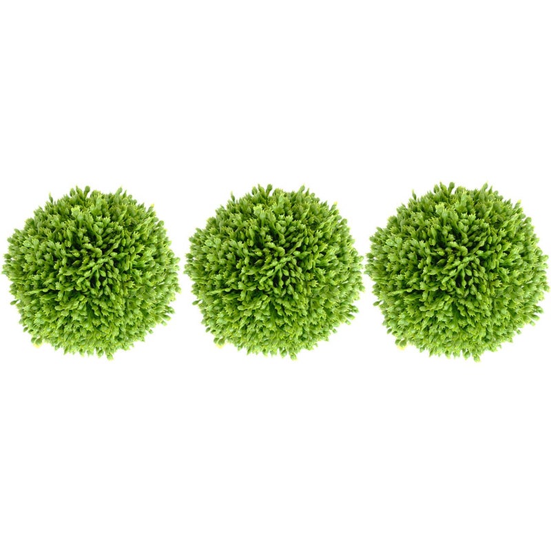 CIR OASES 3.5 Inch Boxwood Balls Artificial Greenery Balls Decorative, Bowl Filler,Set of 3 Moss Balls Decorative - Image 1